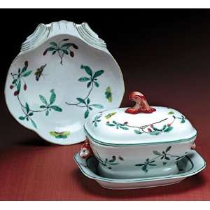  Mottahedeh Famille Verte Soup Tureen W/Stand 4 qt