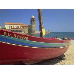  Brightly Painted Fishing Boat, Collioure, Cote Vermeille 