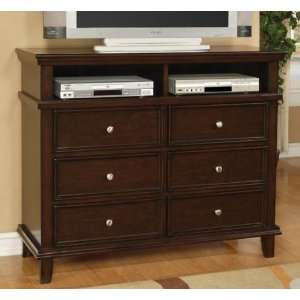  Media Chest TV Dresser in Rich Cappuccino Finish