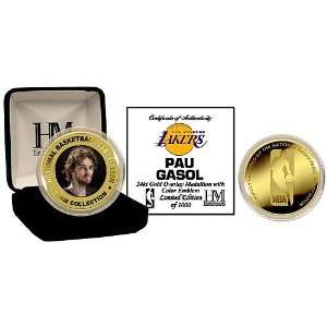  Highland Mint PGCOLGBK Pau Gasol 24KT Gold and Color Coin 