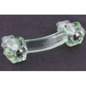 Knob Hill Light Green Glass Pull w/ Ferrules   3 L PN0300 G C