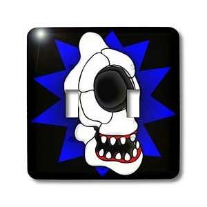   cyclops skull 2 on black   Light Switch Covers   double toggle switch