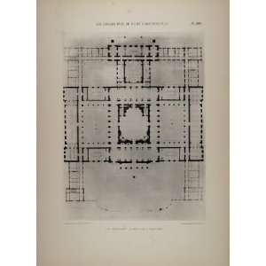   Architect State Building Plan   Original Print