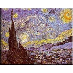  The Starry Night 30x23 Streched Canvas Art by Van Gogh 