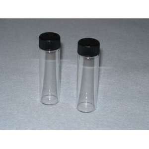 Glass vials w/black caps   4 dram (144 per case)  