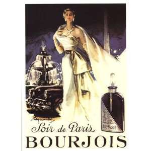  Soir De Paris Bourjois Vintage Advertising. 6.00 inches 