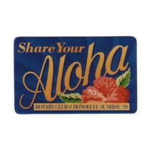 Collectible Phone Card $20. Rotary Club of Honolulu Sunrise Share 