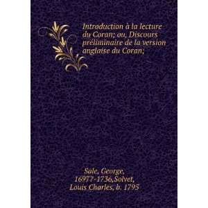   du Coran; George, 1697? 1736,Solvet, Louis Charles, b. 1795 Sale