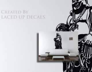   Huge Wall Vinyl Decal, Happy fat buddha, statue, awesome,  