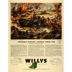  1943 Ad Willys Overland Motors Ordnance Cars Trucks WWII 