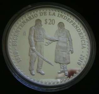 2010 Mexico 1 Gold 4 Silver Coin Set BiCentenario Proof  