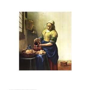  Milkmaid, The by Johannes Vermeer 22x27