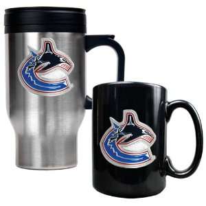  Vancouver Canucks NHL Stainless Steel Travel Mug & Black 