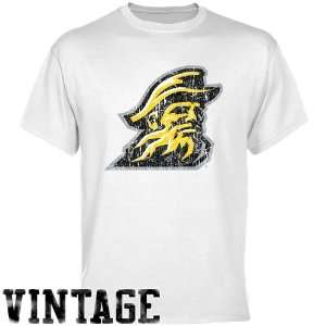 Appalachian State Mountaineers White Distressed Logo Vintage T shirt