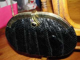 Beautiful Vintage Judith Leiber Reptile Handbag & Comb  