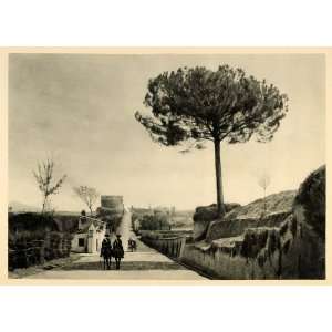  1927 Appian Way Via Appia Roman Road Rome Photogravure 
