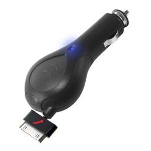  Retractable Car Charger for Apple iPad 2 (Black) (Licensed by Apple