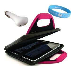   Case for Apple iPad + USB Car Charger for apple ipad with Wristband