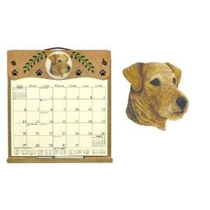  Kims Calendars Wooden Refillable Dog Wall Calendar Holder 