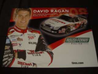 2008 DAVID RAGAN #6 DISCOUNT TIRE NASCAR POSTCARD  