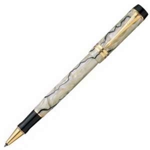  Parker Duofold Pearl and Black Medium Point Rollerball Pen 