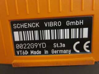 SCHENCK VIBROTEST 60 SCHENCK VT60 VIBRO GMBH 0022G9YD IN VERY GOOD 