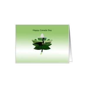 Happy Canada Day   Canadian goose in maple leaf Card 