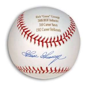  Goose Gossage Signed Baseball   with  2008 HOF Inductee 