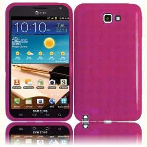 Samsung N7000 Galaxy Note i717 i9220 TPU Cover   Hot Pink with Pry 