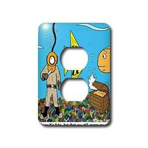   Cartoons   Fish Tank   Light Switch Covers   2 plug outlet cover