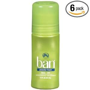 Ban Roll on Antiperspirant & Deodorant, Powder Fresh, 1.5 Oz (Pack of 