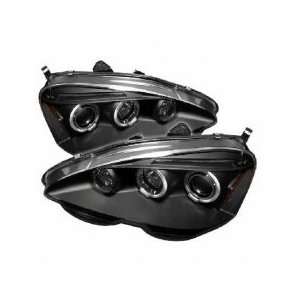  02 04 Acura RSX LED Projector Head Lights W/Halo  Black 