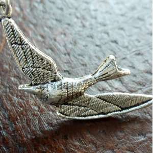 Hunger Games FIRE necklace   Mockingjay Swallow Bird pendant charm 