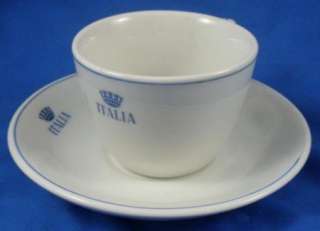 Vintage ITALIAN ITALIA LINE Demitasse Cup & Saucer Ship China  