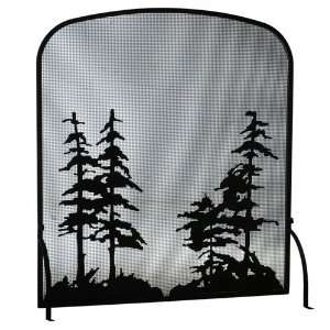  40W X 44H Tall Pines Arched Fireplace Screen