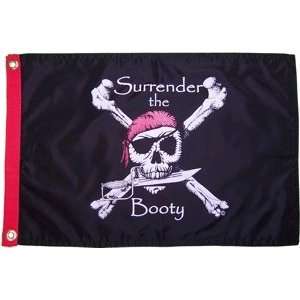    Surrender the Booty 12 X 18 Pirate Flag 