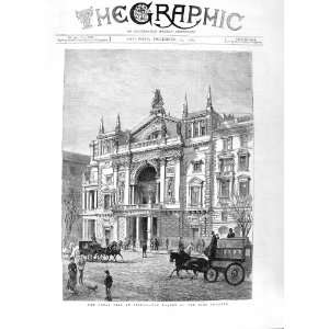  1881 VIENNA FAÇADE RING THEATRE ARCHITECTURE FINE ART 