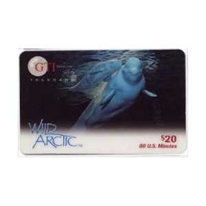 Collectible Phone Card $20. Wild Arctic (Sea World)   Beluga Whales 