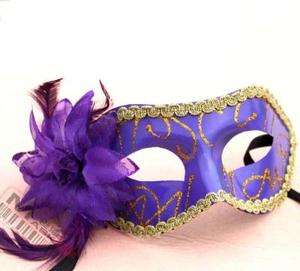 Venetian mask masquerade party costume fancy Purple  