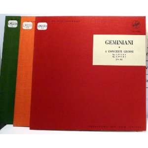  Geminiani 4 Concerti Grossi Vol. I   III, 3 LPs VOX 
