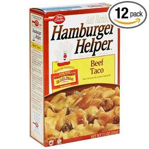 Hamburger Helper Beef Taco, Case of 12 7.1 Ounce Units  