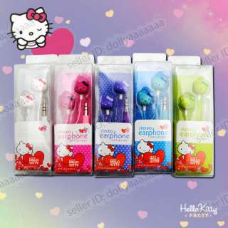 Lot 5pcs Hello Kitty Earphone Headphone Headsets for Ipod  Mp4 with 