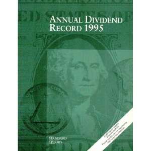   Dividend Record Standard & Poors Corporation  Books