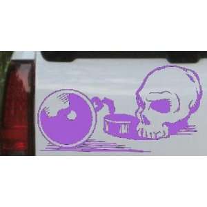 Purple 36in X 18.9in    Skull Ball and Chain Skulls Car Window Wall 