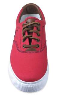   By Ralph Lauren Mens Sneakers Vaughn Canvas Red Shoes 816117224600