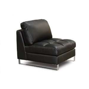  Valentino Armless Chair in Black By Diamond Sofa