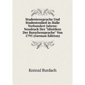  Studentensprache Und Studentenlied in Halle Vorhundert 