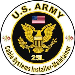 United States Army MOS 25L Cable Systems Installer   Maintainer Decal 