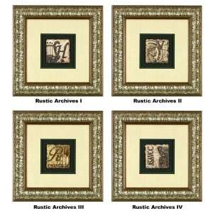  International Arts Rustic Archives I IV Framed Artwork in 