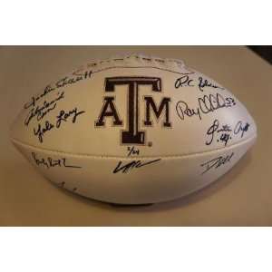  John David Crow Yale Lary Plus 9 Texas A&M Aggies Signed Football 